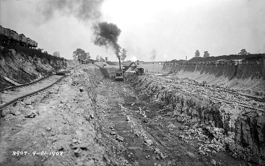 Wilmette Harbor Illinois being constructed in 1908